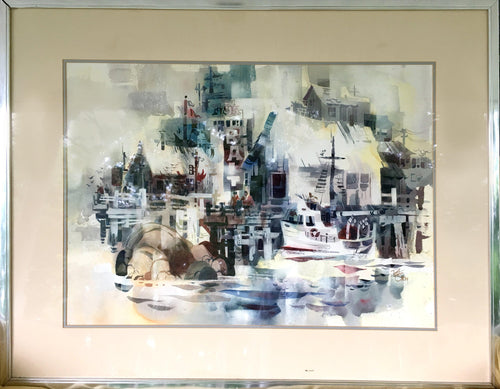 Fishing Docks Watercolor | Robert Gray,{{product.type}}