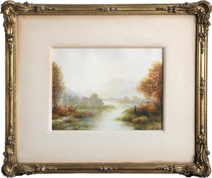 Fishing in Autumn Watercolor | William George Russell,{{product.type}}