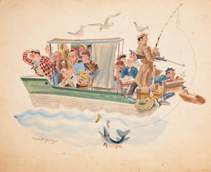 Fishing Picnic Watercolor | Marshall Goodman,{{product.type}}