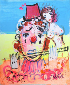 Flautist Clown with Nude Acrylic | Charles Cobelle,{{product.type}}
