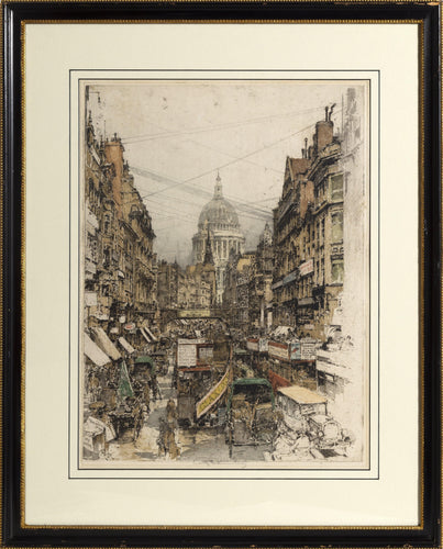 Fleet Street Etching | Luigi Kasimir,{{product.type}}