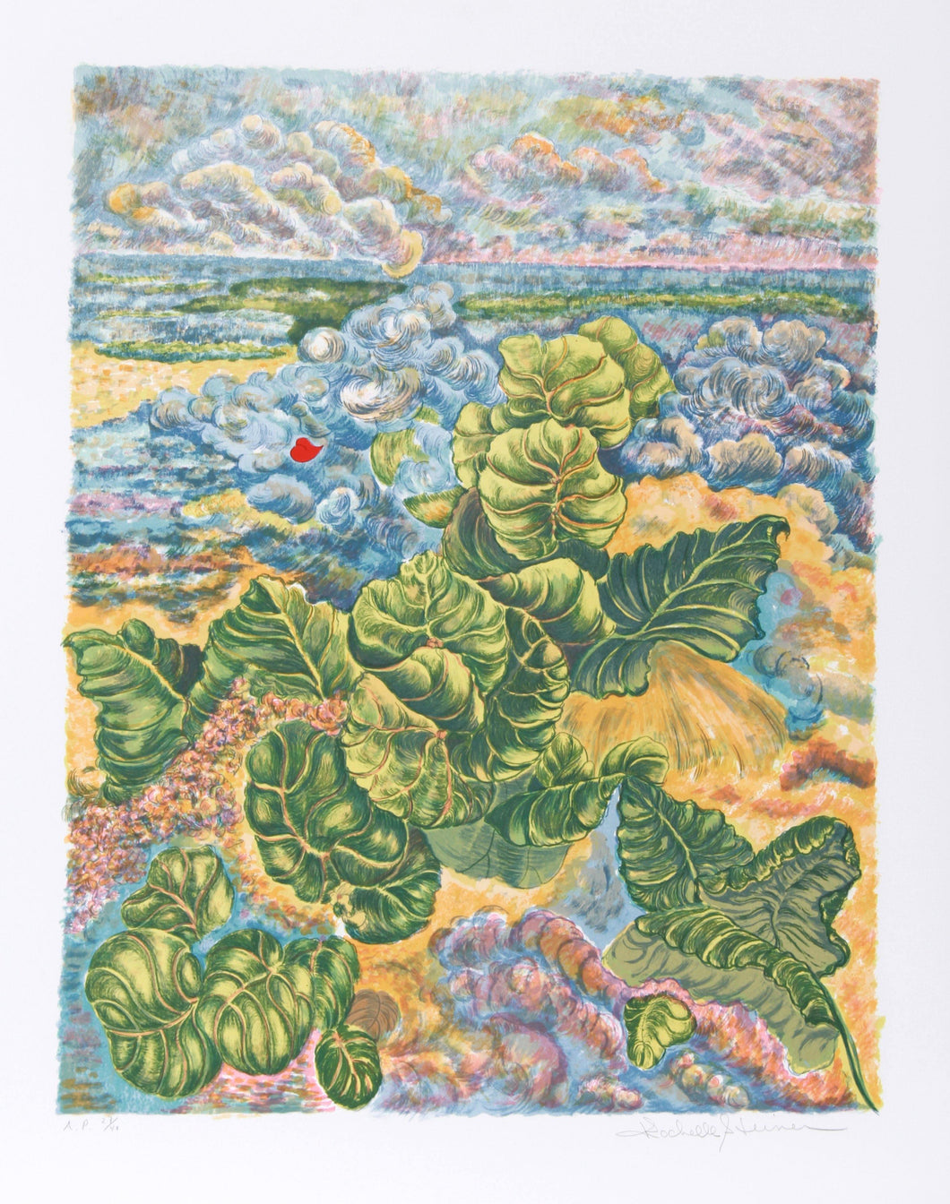 Floating Hearts Lithograph | Rochelle Steiner,{{product.type}}