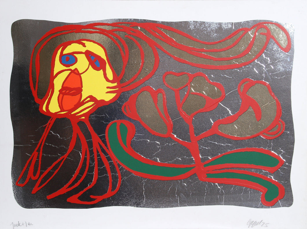 Floating Silver Passion Screenprint | Karel Appel,{{product.type}}