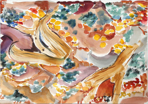 Floral Abstraction Watercolor | Harold Wallerstein,{{product.type}}