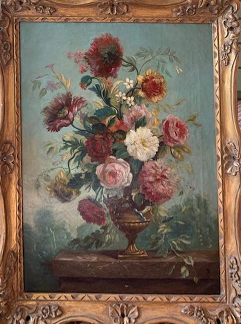 Floral Still Life - Charles X oil | Unknown Artist,{{product.type}}