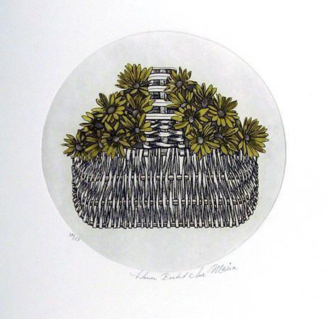Flower Basket Etching | Ane Maria,{{product.type}}