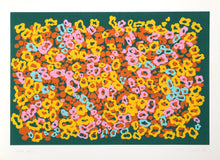 Flower Field on Green Screenprint | Nadine Prado,{{product.type}}