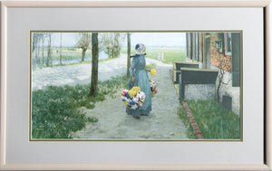 Flower Girl in Holland Lithograph | George Hitchcock,{{product.type}}
