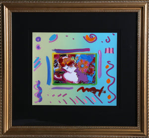 Flower Lady with Three Profiles Mixed Media | Peter Max,{{product.type}}
