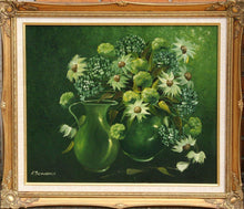 Flower Still Life in Green Oil | Esther Scandale,{{product.type}}