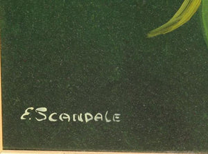 Flower Still Life in Green Oil | Esther Scandale,{{product.type}}