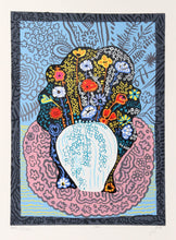 Flower Symphony  - Blue Screenprint | Menia Litvak,{{product.type}}