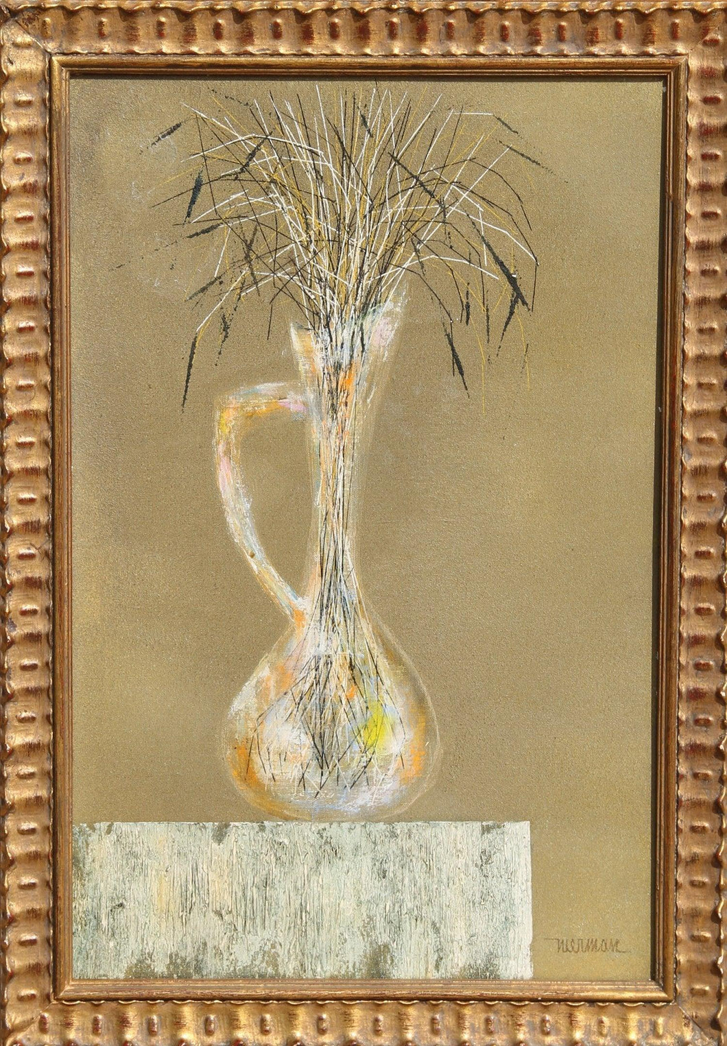 Flower Vase Oil | Leonardo Nierman,{{product.type}}