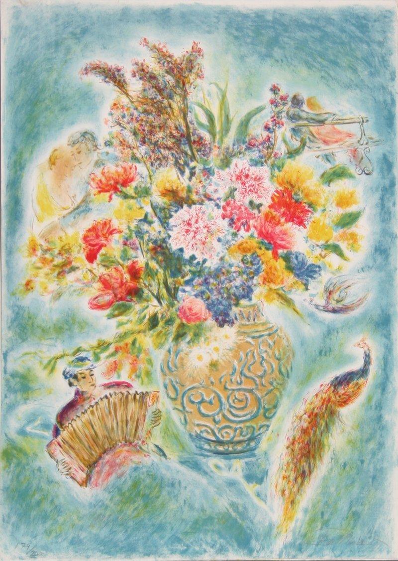 Flowers 4 Lithograph | Ira Moskowitz,{{product.type}}