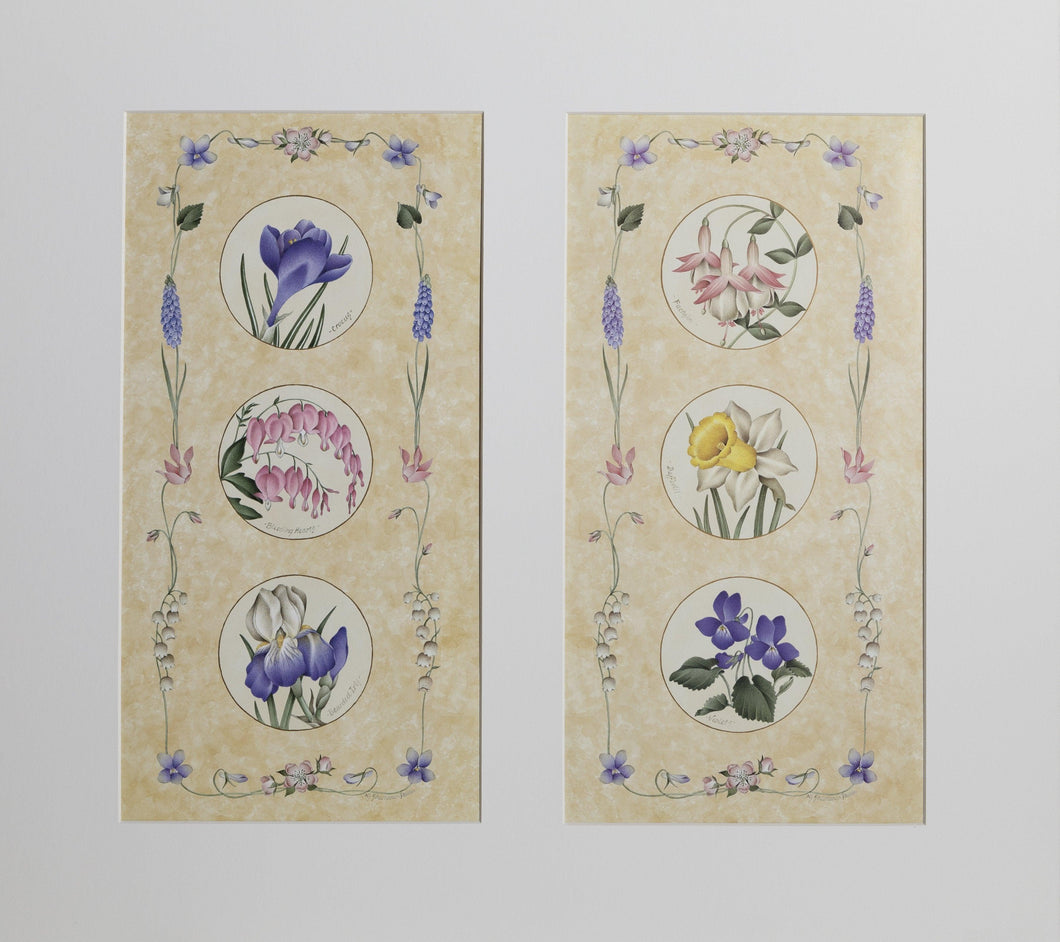 Flowers Diptych Poster | Nancy Shumaker Pallan,{{product.type}}
