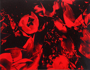 Flowers in Black and Red Oil | Ruperto Cabrera,{{product.type}}