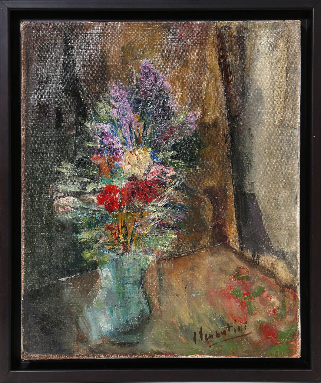 Flowers in Vase Oil | V. Venentini,{{product.type}}