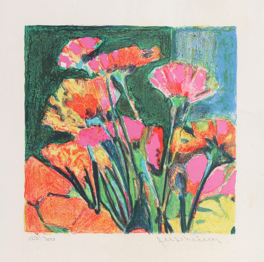 Flowers Lithograph | Jean-Claude Allenbach,{{product.type}}