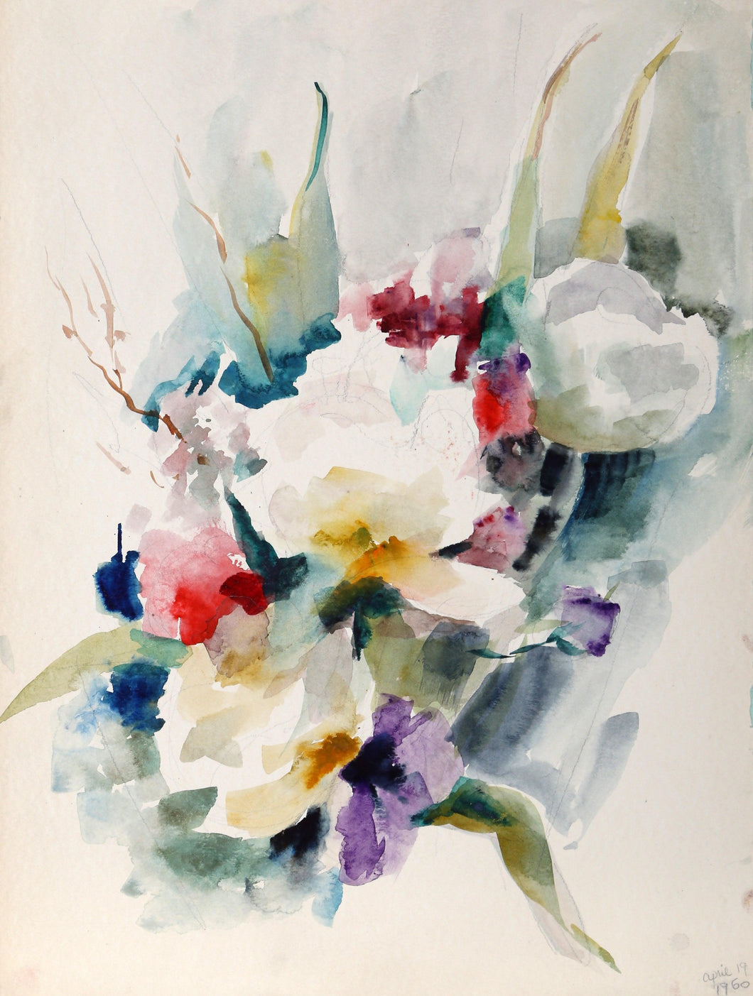 Flowers (P5.13) Watercolor | Eve Nethercott,{{product.type}}
