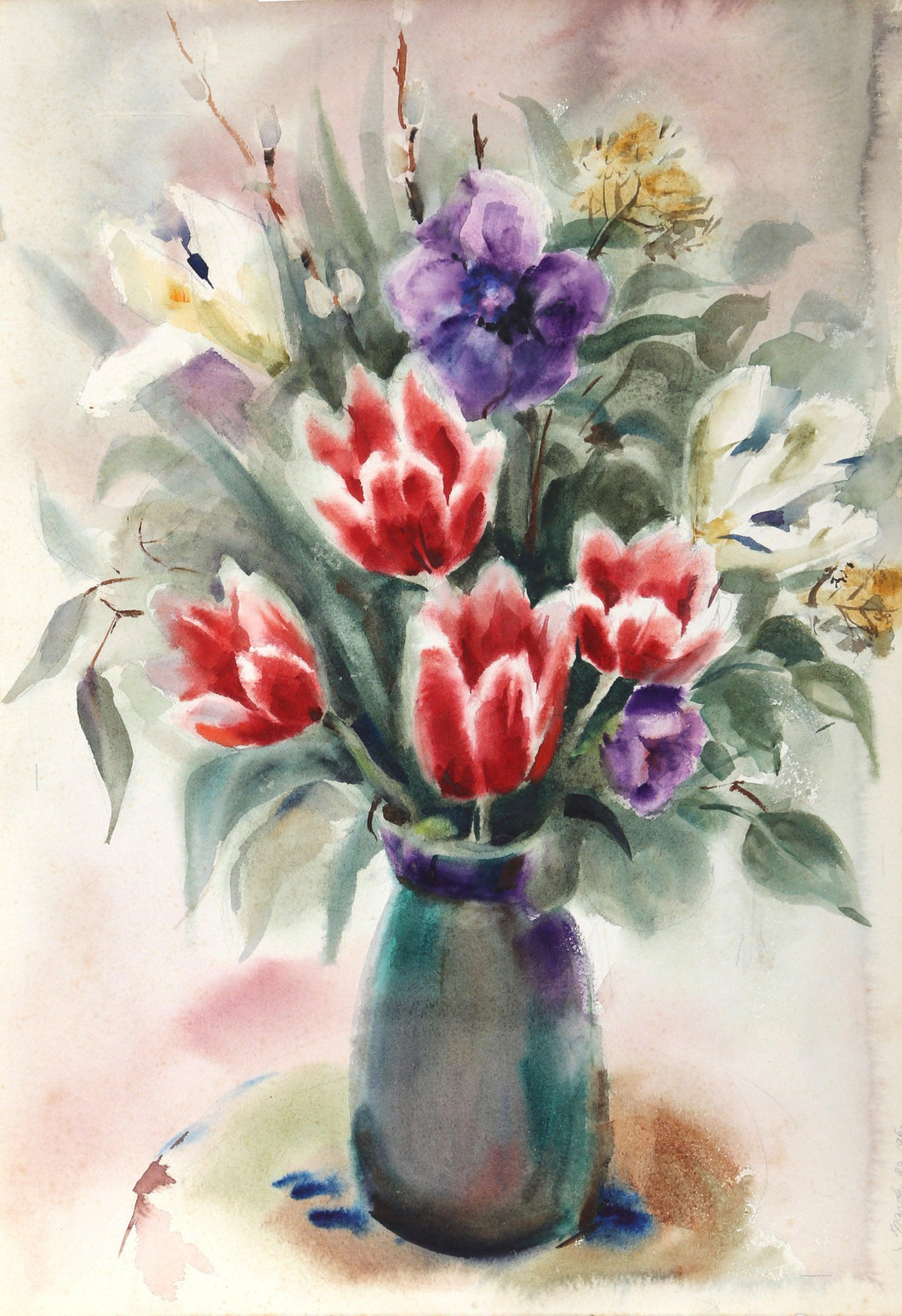 Flowers (P5.40) Watercolor | Eve Nethercott,{{product.type}}