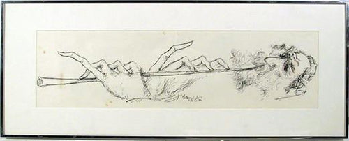 Flute Player Invitation Ephemera | Chaim Gross,{{product.type}}