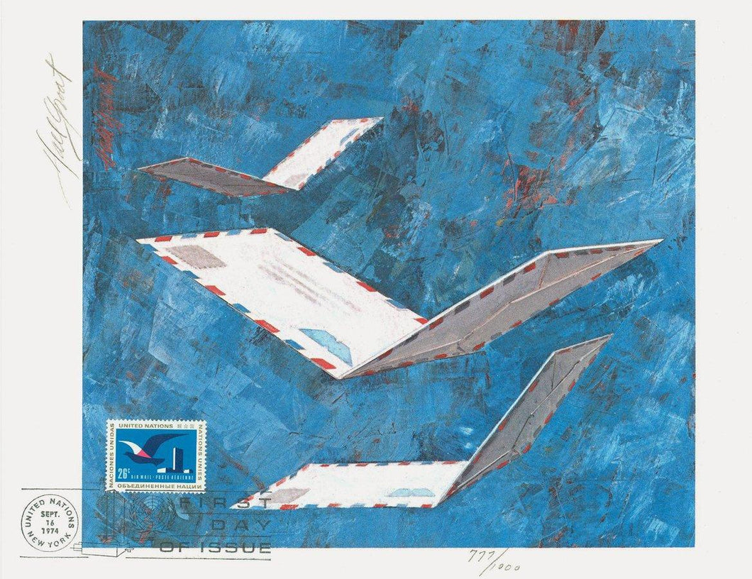 Flying Envelopes Lithograph | Hall Groat,{{product.type}}