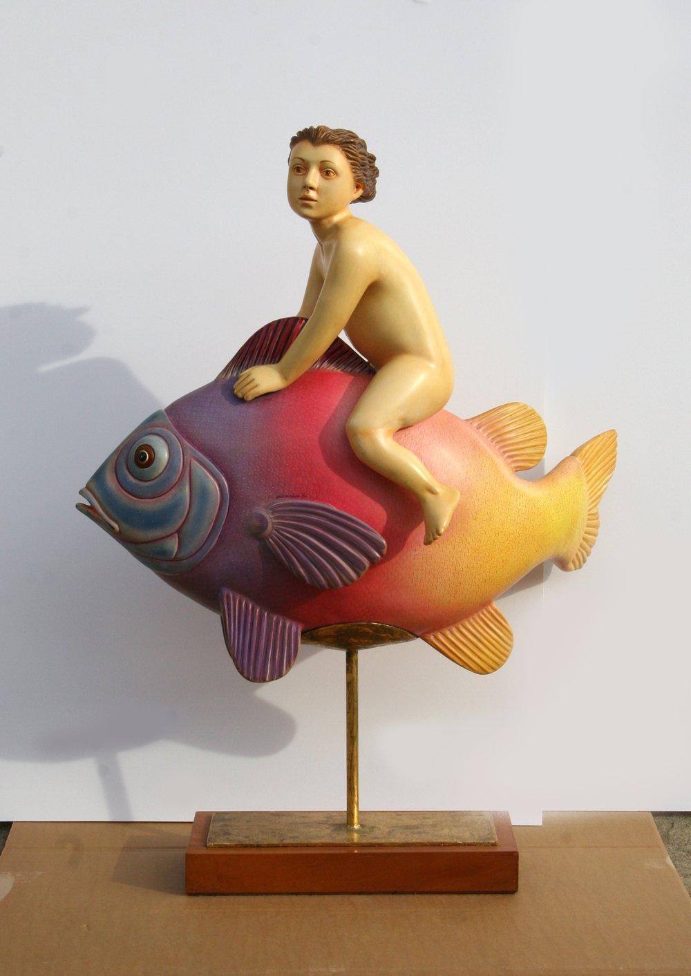 Flying Fish with Boy Plastic | Sergio Bustamante,{{product.type}}