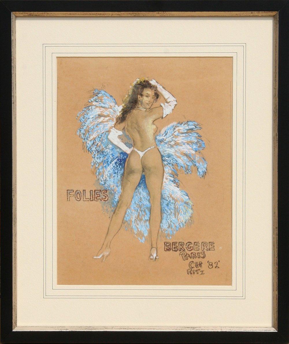Folies Bergere Gouache | Charles Hargens,{{product.type}}