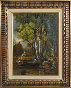 Forest Landscape Oil | Unknown Artist,{{product.type}}