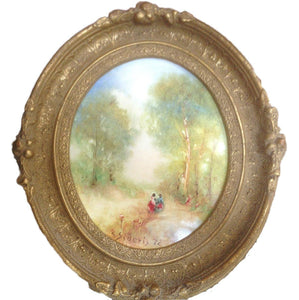 Forest Landscape with Two Women Oil | Stefanos Sideris,{{product.type}}