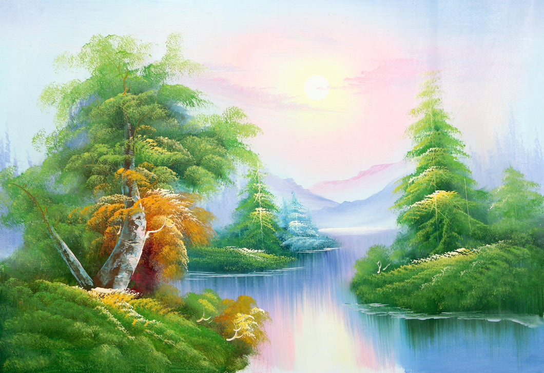 Forest River Landscape (145) Oil | Mao Wu,{{product.type}}