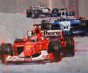 Formula 1 Race - Ferrari Team in the Lead Oil | Charles Vinh,{{product.type}}