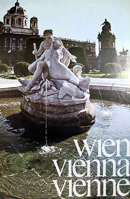 Fountain - Austria (Wien, Vienna, Vienne) Poster | Travel Poster,{{product.type}}