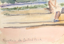 Fountain in Central Park Watercolor | Elizabeth Gutman Kaye,{{product.type}}
