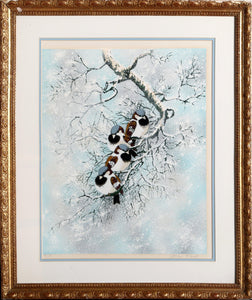 Four Birds in Winter Lithograph | Max Karp,{{product.type}}