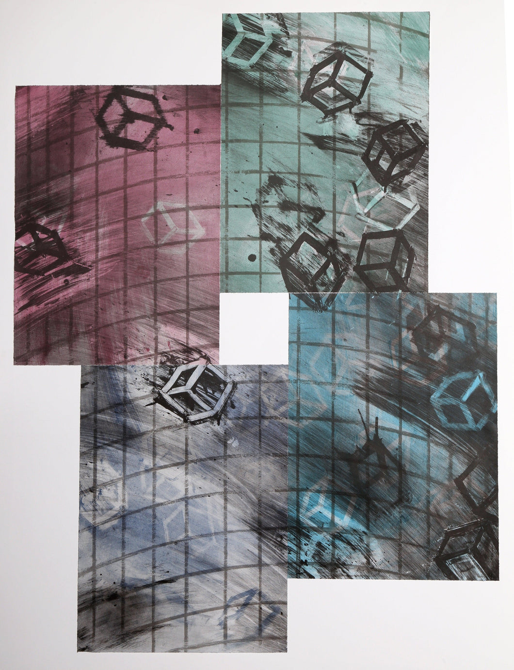 Four Colored Quartets Lithograph | Mel Bochner,{{product.type}}