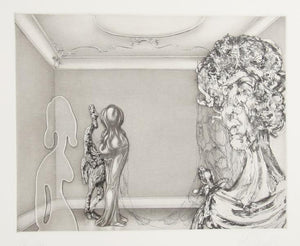 Four Ladies in A Windowless Room Etching | Hans-Georg Rauch,{{product.type}}