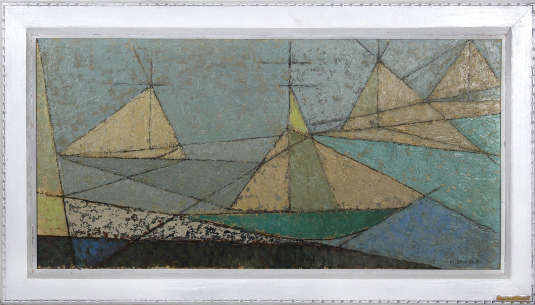 Four Sailboats Oil | Miriam Bromberg,{{product.type}}