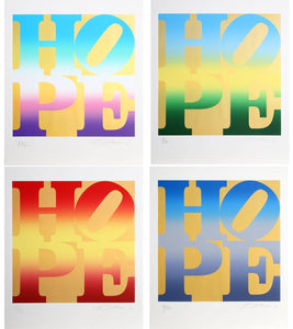 Four Seasons of HOPE - Gold Screenprint | Robert Indiana,{{product.type}}