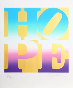 Four Seasons of HOPE - Gold Screenprint | Robert Indiana,{{product.type}}