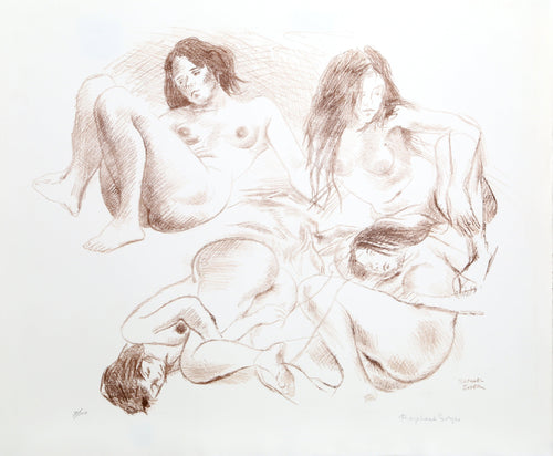 Four Women (Sepia) Lithograph | Raphael Soyer,{{product.type}}