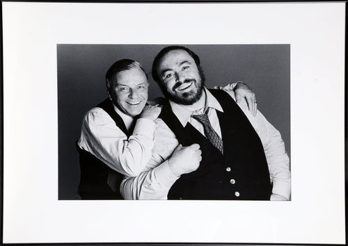 Frank Sinatra and Luciano Pavarotti Black and White | Francesco Scavullo,{{product.type}}