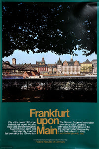 Frankfurt Upon Main - Federal Republic of Germany (Green) Poster | Travel Poster,{{product.type}}