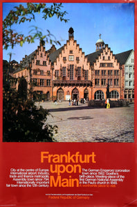 Frankfurt Upon Main - Federal Republic of Germany (Red) Poster | Travel Poster,{{product.type}}