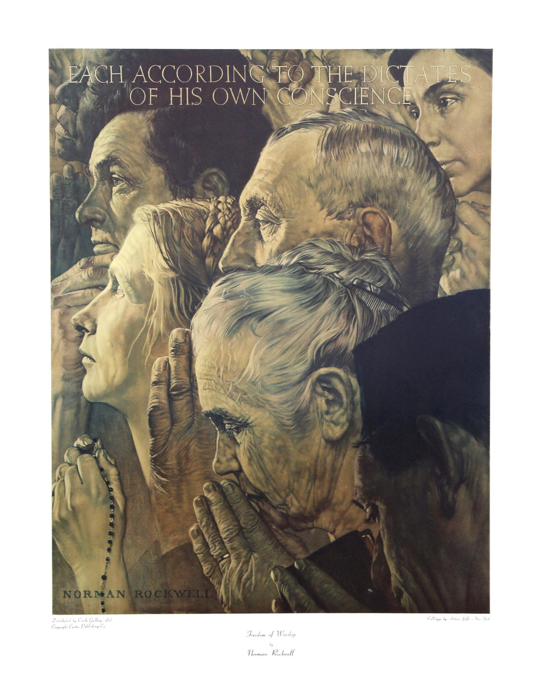 Freedom Of Worship Poster | Norman Rockwell,{{product.type}}