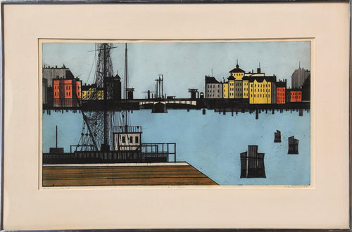 Freihafen Woodcut | Hans Behrens,{{product.type}}