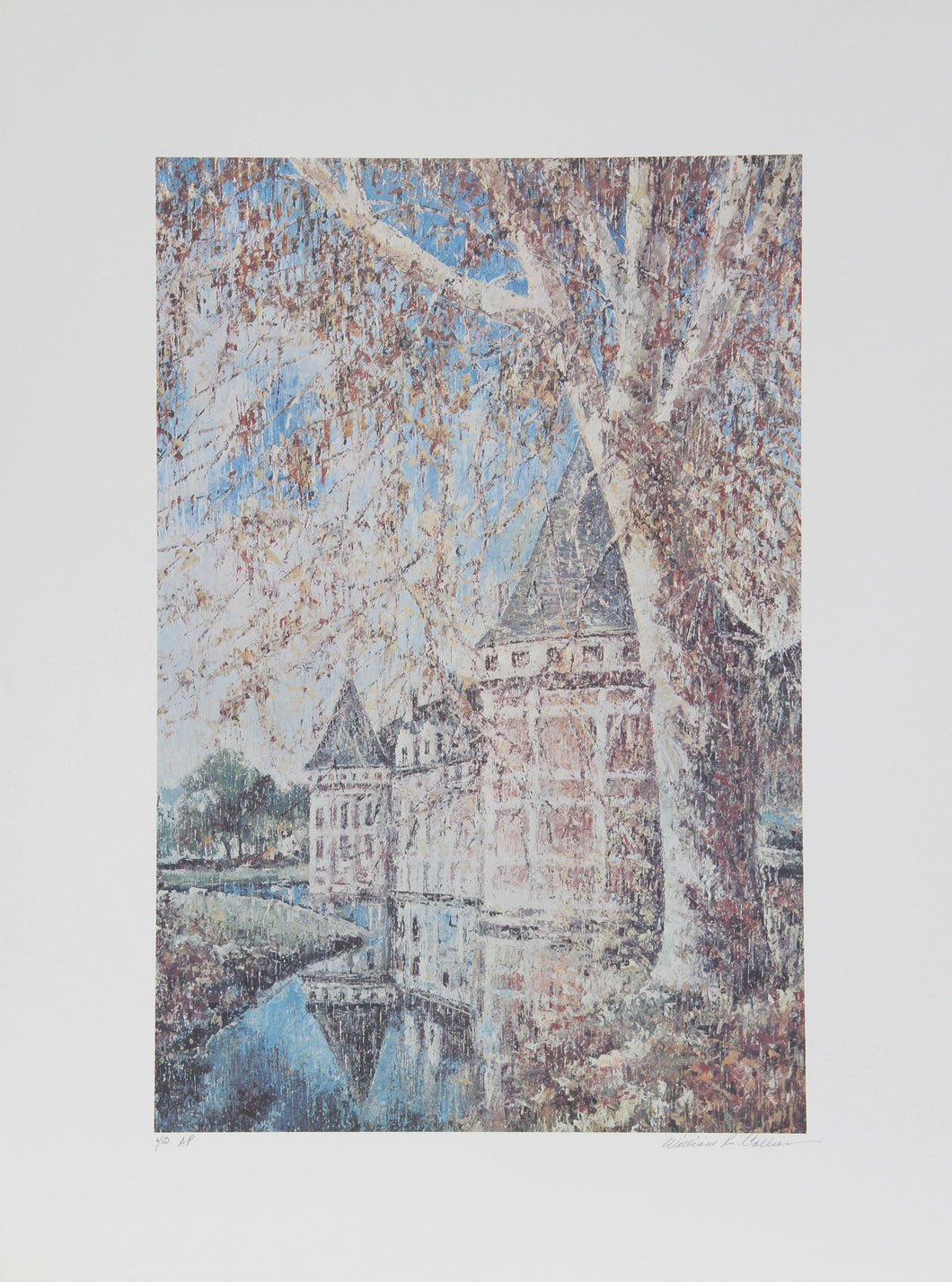 French Castle Lithograph | William Collier,{{product.type}}