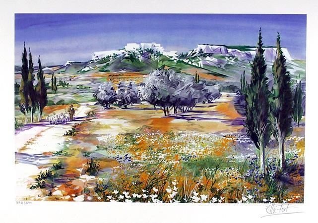 French Landscape 11 Lithograph | Ella Fort,{{product.type}}