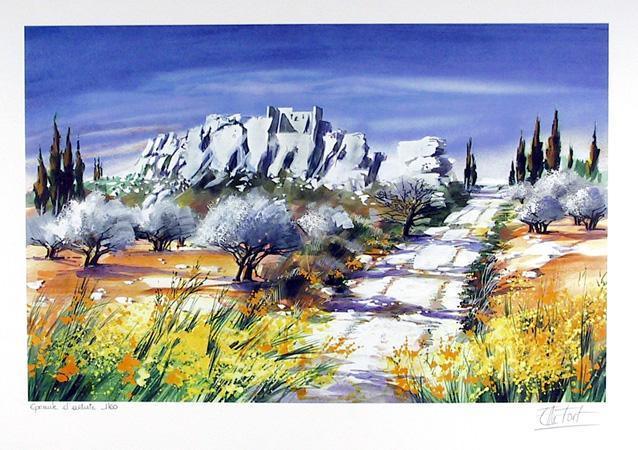 French Landscape 13 Lithograph | Ella Fort,{{product.type}}