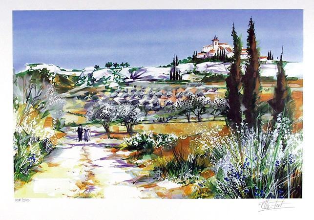 French Landscape 7 Lithograph | Ella Fort,{{product.type}}